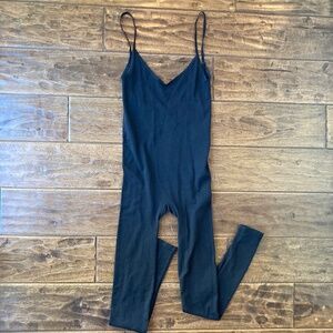 Free People Intimately Seamless Jumpsuit Long Bodysuit Black XS/S